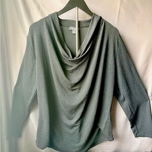 GRACE Woman The Perfect Fit Shimmer Cowl Neck Top - 2X/TTG